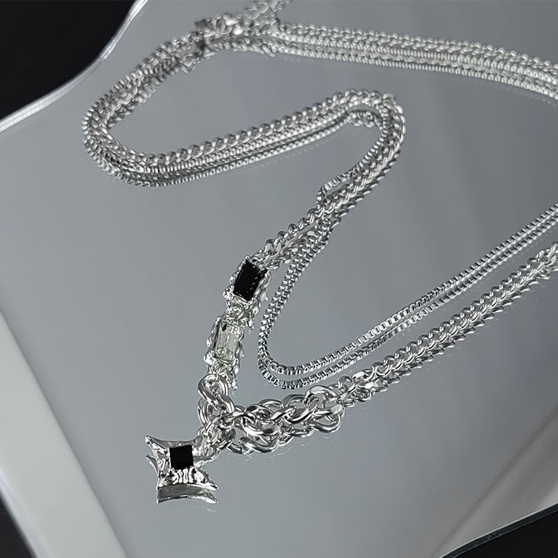 Dây Chuyền Hai Lớp Thiết Kế Sang Trọng Phong Cách hip hop Cho Nam Và Nữ