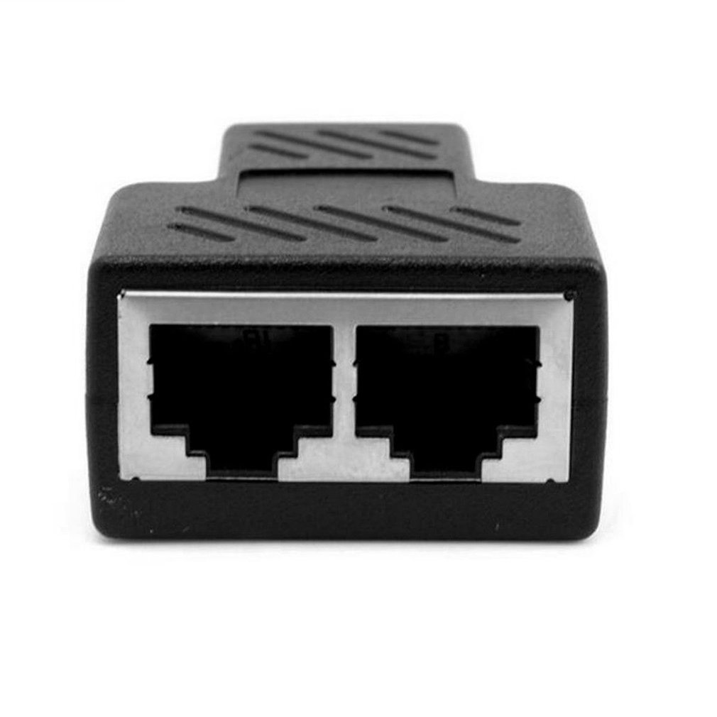 Practical Rj45 Splitter Adapter 1 To 2 Ways Dual Female Port Cat5/6 Lan Ethernet Cable High Performance [Q/9]