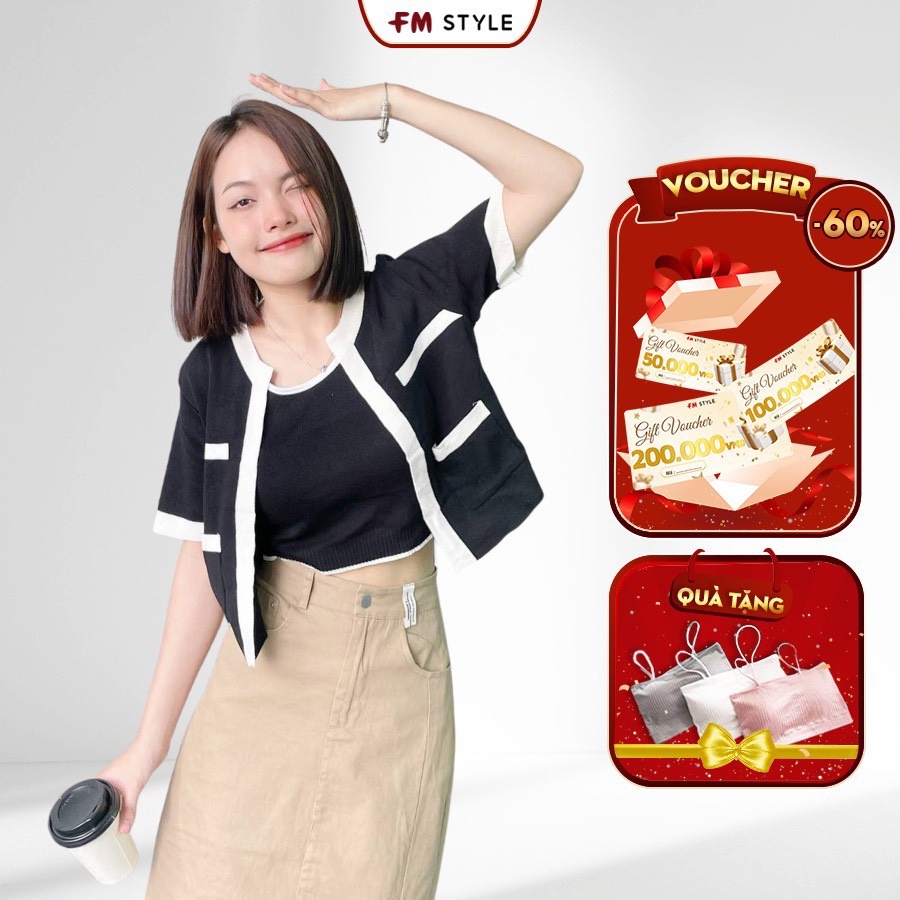 Áo Cặp Thun Gân Áo Ba Lỗ Viền Màu Kết Hợp Áo Khoác Ngoài Ngắn Tay TTSLA1192