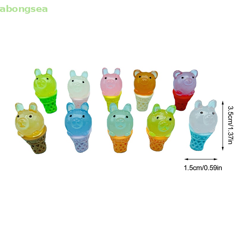 Set 2 Gấu Bông Phát Quang Dùng Trang Trí Tiểu Cảnh Độc Đáo Dễ Thương