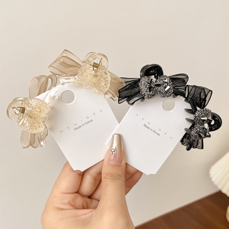 1 Cặp Kẹp Tóc Nơ Nhỏ Bằng Acrylic Dễ Thương Thời Trang Cho Nữ