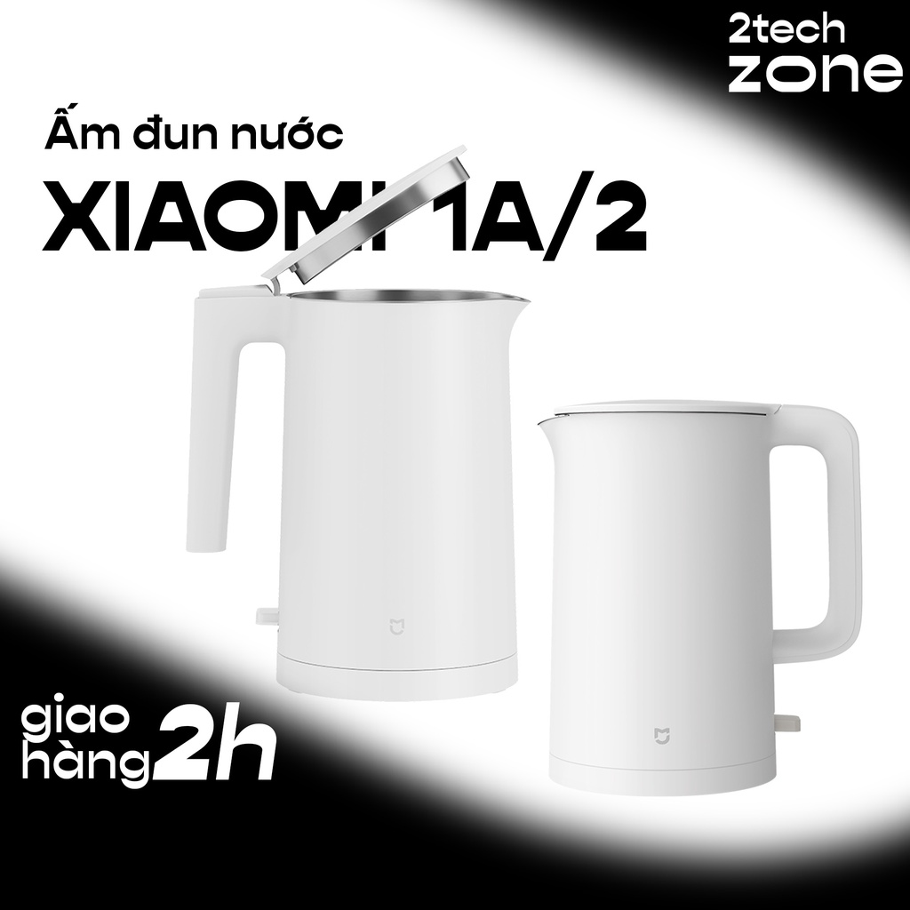 Ấm siêu tốc Xiaomi MIJIA 1A/2 - Ấm đun siêu tốc Xiaomi 1A - Thiết kế thời trang, bảo vệ kép chống quá nhiệt
