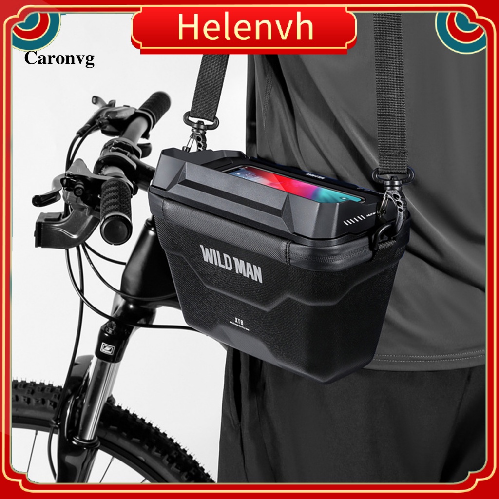 < Helenvh > Túi Giả Da Đựng Điện Thoại Cảm Ứng Thiết Kế Ngăn Chạm Gắn Tay Lái Xe Đạp 3L