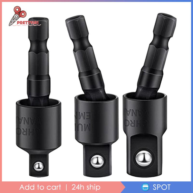 [Prettyia1] Bộ 3 Ổ Cắm Xoay 360 Độ Dùng Sửa Chữa Xe Hơi