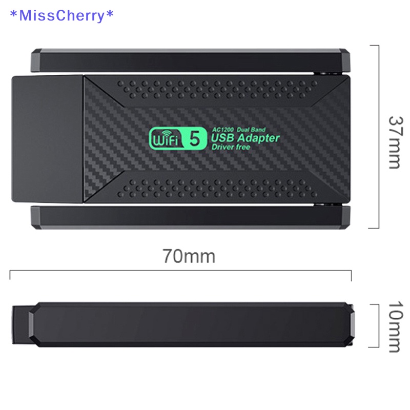 Usb Phát wifi 1200Mbps Băng Tần Kép 2.4GHz 5GHz Cho Máy Tính Mới