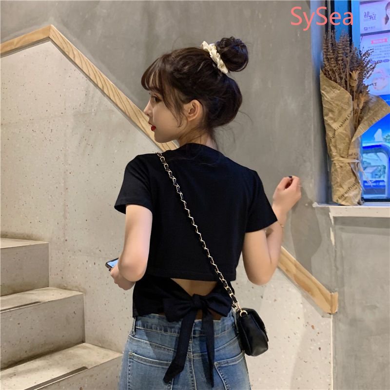 Áo Kiểu Hở Lưng Thời Trang Mùa Hè Hàn Quốc Cho Nữ