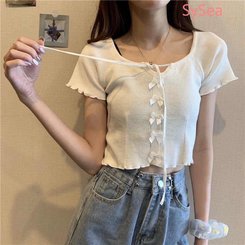 Áo Croptop Lưng Cao Thời Trang Mùa Hè Dành Cho Nữ
