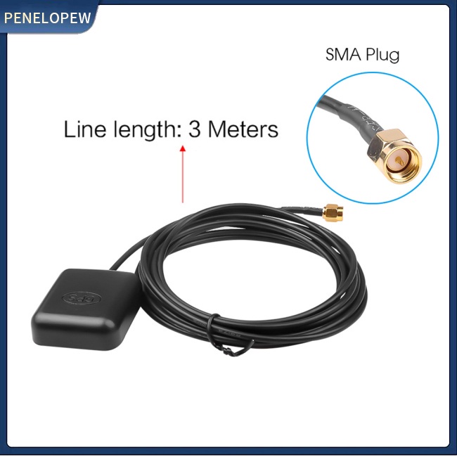 Đế Ăng Ten Định Vị Gps 1575.42mhz Có Dây Cáp Sma Dài 3m Cho Xe Hơi