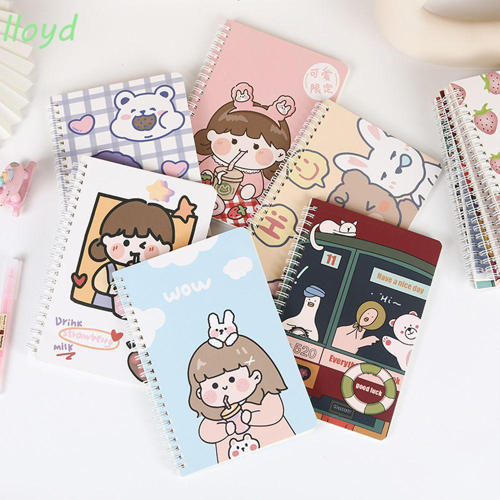 Sổ Tay Ghi Chú A5 Bìa Xoắn Ốc Dễ Thương Cho Bé Gái