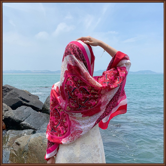 Khăn Choàng Che Mặt Đa Năng In Họa Tiết Hoa Nhiều Màu Sắc Thời Trang Mùa Hè Cho Nữ