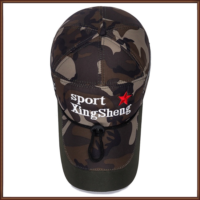 Mũ Lưỡi Trai Chống Nắng / Gió Thêu Hoạ Tiết Ngôi Sao Phối Dây Thừng Thời Trang Cho Nam Giớ