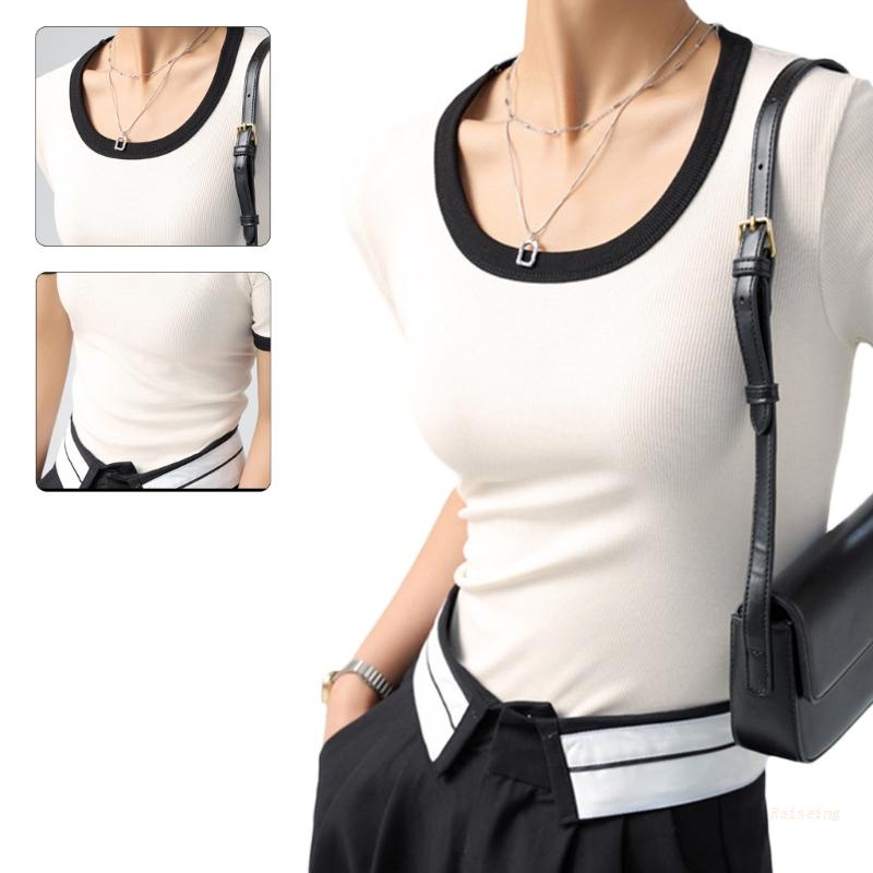 Áo Thun Tay Ngắn Dáng Ôm Màu Sắc Thời Trang Mùa Hè Xinh Xắn Cho Nữ