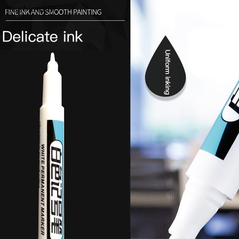 Bút Đánh Dấu Lốp Xe Hơi Màu Trắng Chống Thấm Nước 0.7 / 1.0 / 2.5mm ifashion365