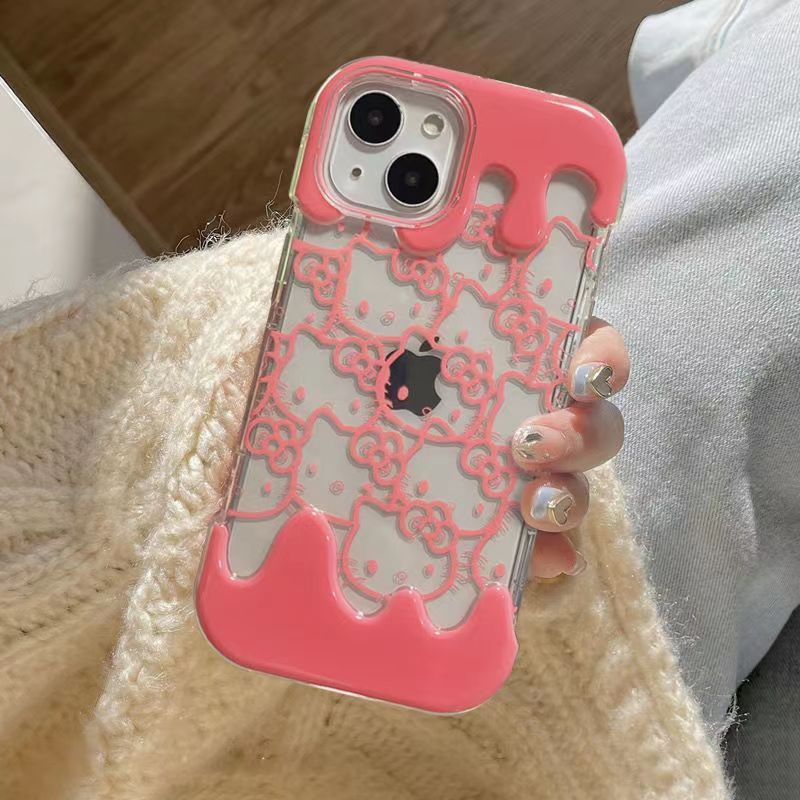 ✅Ốp Điện Thoại Màu Hồng In Hình Mèo kt 12 Dễ Thương Cho iPhone XR 148Promax 11 XS13 / FMCA