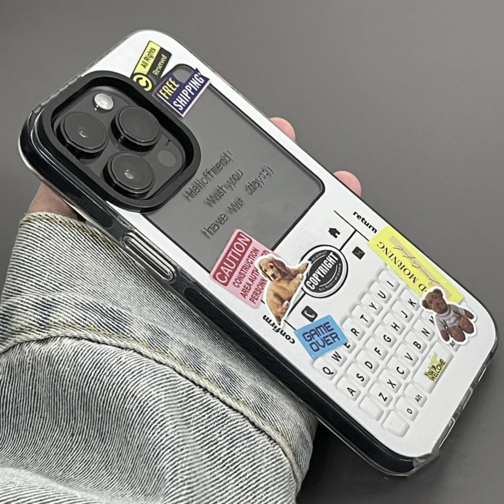 ✅Ốp Điện Thoại In Hình Chú Cún Và Bàn Phím Cho Iphone 14 13 11promax12 pro PIR1