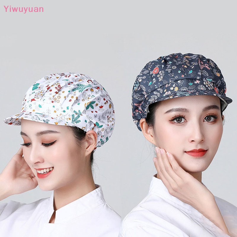 &lt; Yiwuyuan &gt; Mũ Đầu Bếp Khách Sạn Co Giãn Thoáng Khí Dễ Thương Chống Bụi Phụ Kiện Nhà Hàng Mới