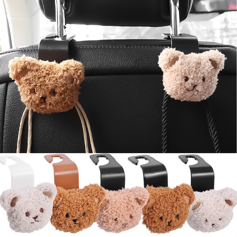 1 Móc Treo Túi Xách Hình Gấu Hoạt Hình Gắn Sau Ghế Xe Hơi
