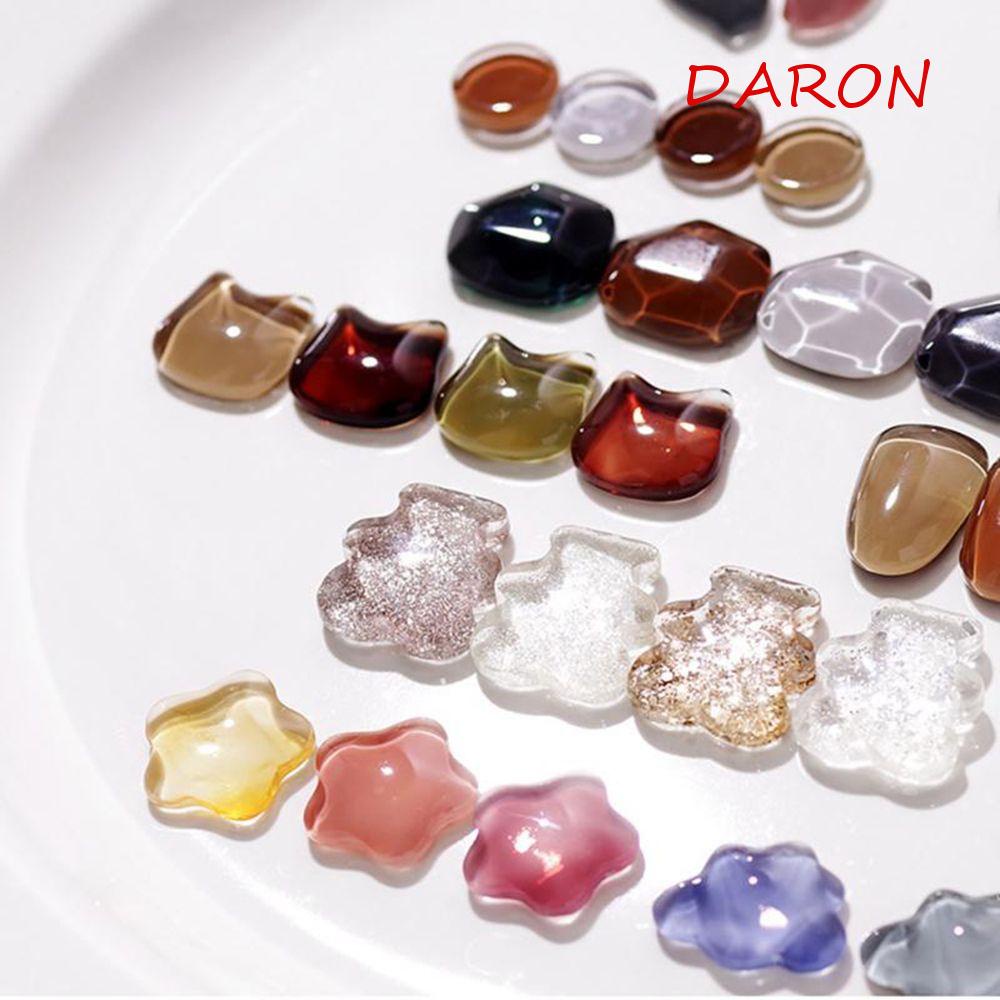 Thẻ Màu Thủy Tinh Trong Suốt Hình Tròn Trưng Bày Màu Móng Tay