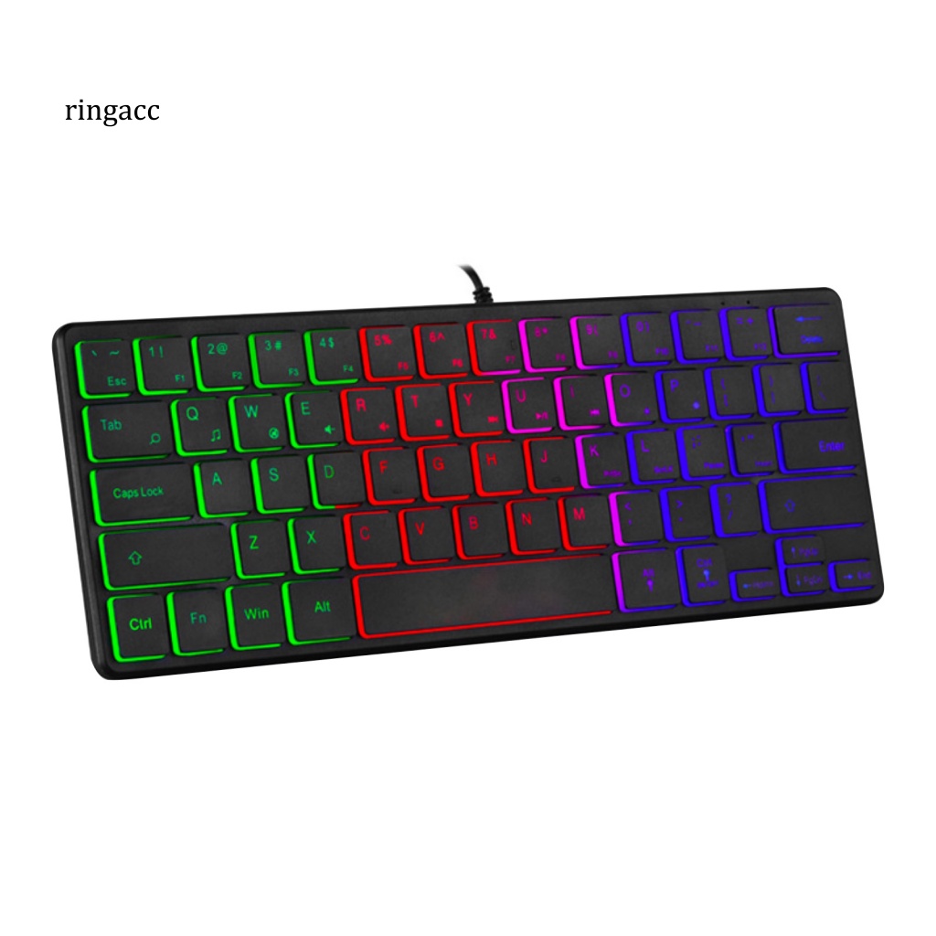 Bàn Phím RGA 64 Phím Có Đèn Nền RGB Dành Cho Máy Tính Laptop