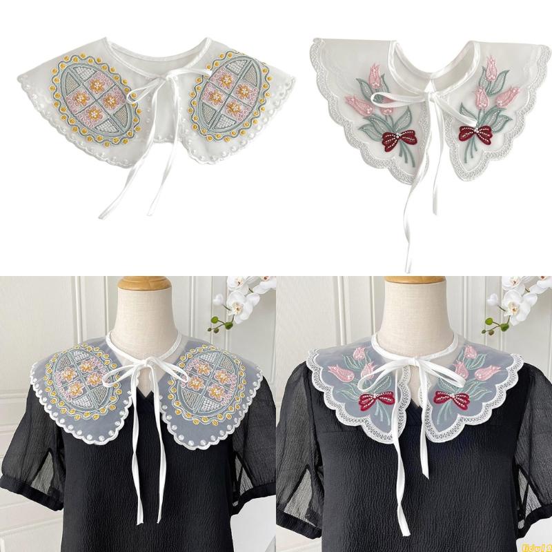 Cổ Áo Giả Thêu Hoa Thoáng Khí Thời Trang Mùa Hè Dành Cho Nữ LIDU1