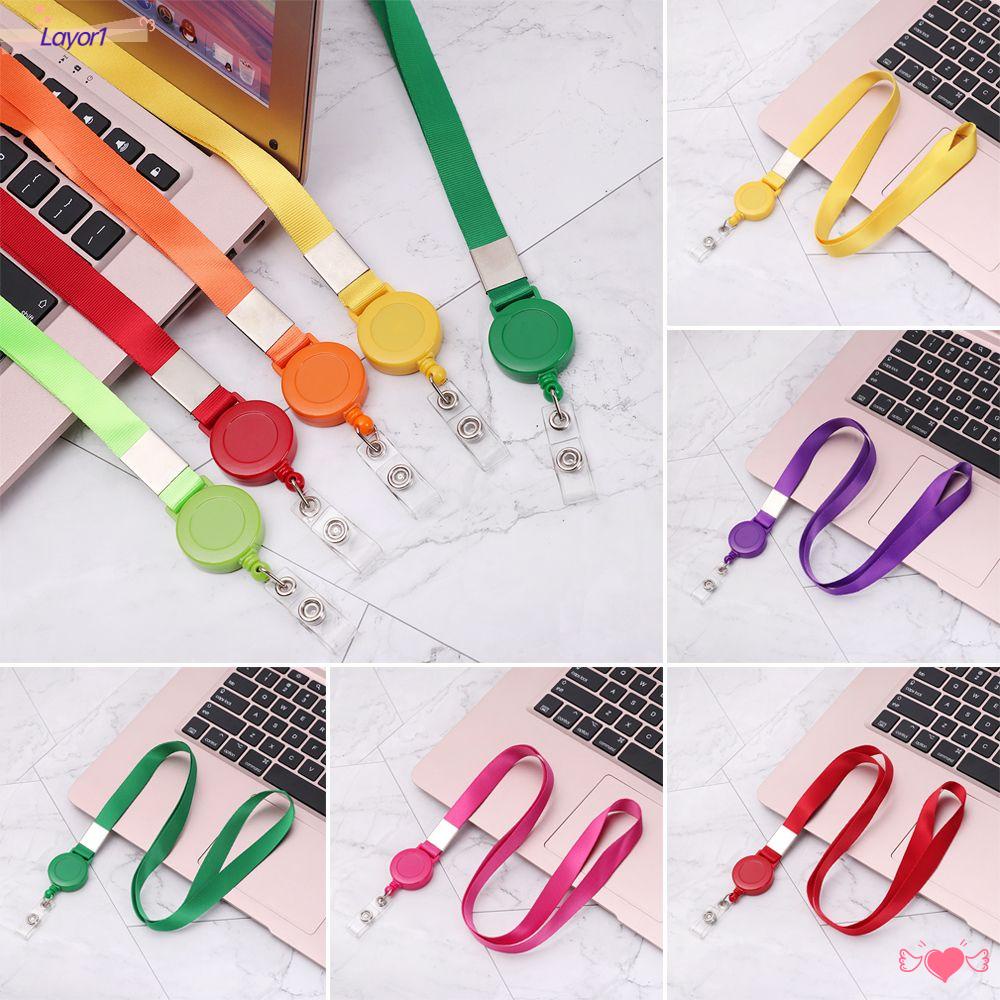 1 Dây Đeo Cổ Bằng Nhựa Có Kẹp Chống Thất Lạc Nhiều Màu Sắc LAYOR1