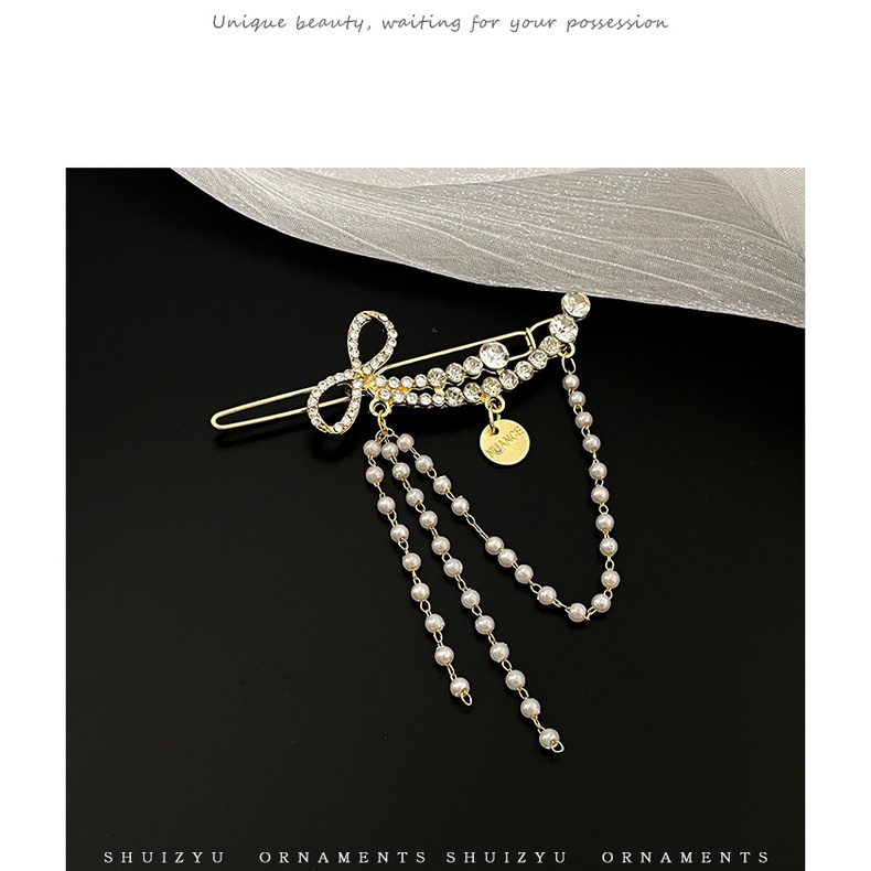 Kẹp Tóc Ngang Một Hàng Đính Ngọc Trai Nhân Tạo Thời Trang 2023 Dành Cho Bạn Nữ