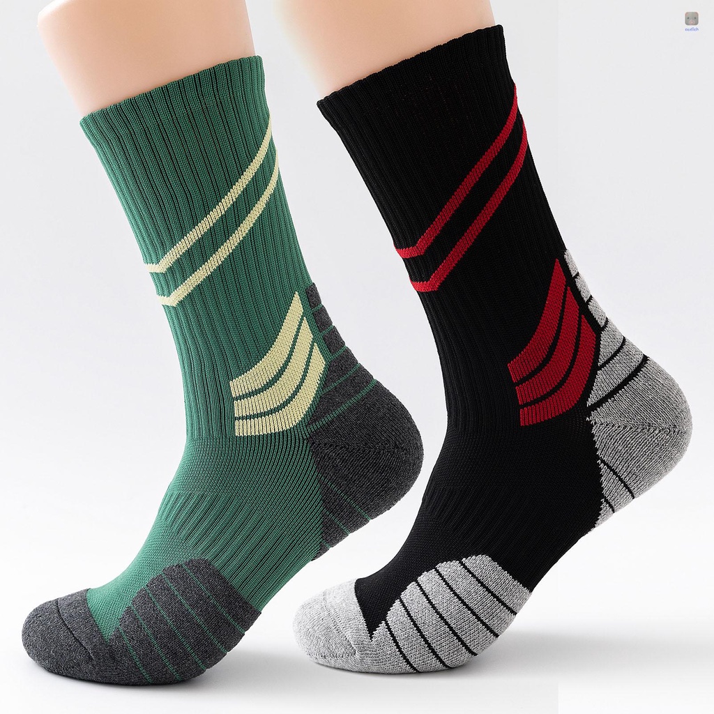 Đôi Vớ Thể Thao Co Giãn Thoáng Khí Chống Trượt Họa Tiết Kẻ Sọc Dành Cho Nam