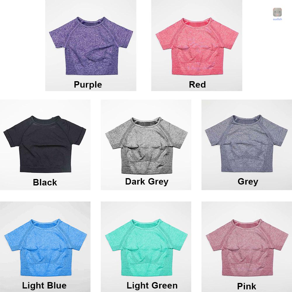 Áo Thun Thể Thao Tay Ngắn Cổ Tròn Thoáng Khí Nhanh Khô Thời Trang Cho Nữ