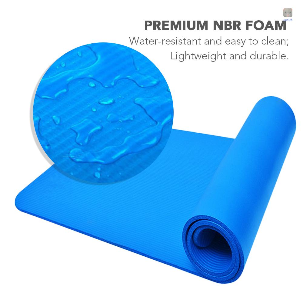 Thảm Tập Yoga Dày 10mm Chống Trượt Kèm Dây Đeo Và Túi Lưới Tiện Dụng