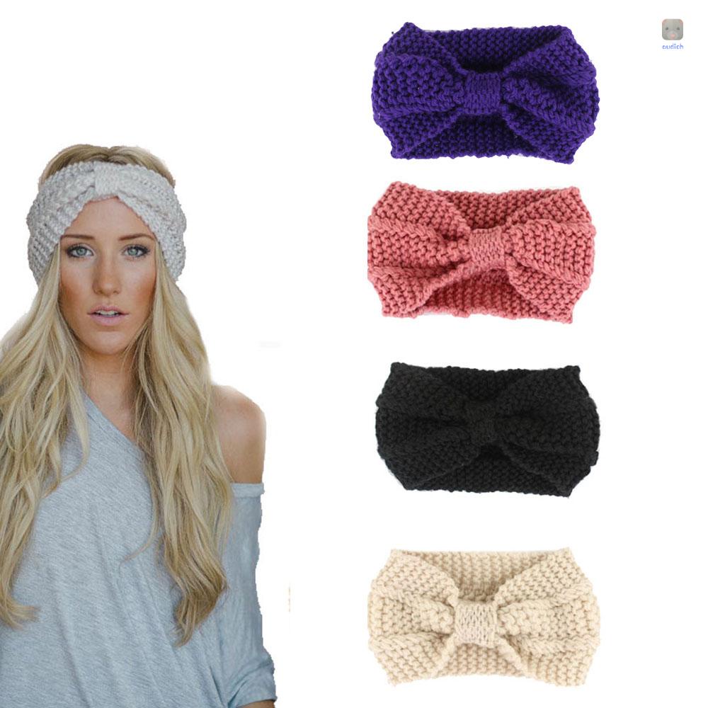 Băng Đô Len Giữ Ấm Tai Màu Trơn Thắt Nơ Thời Trang Cho Nữ #3