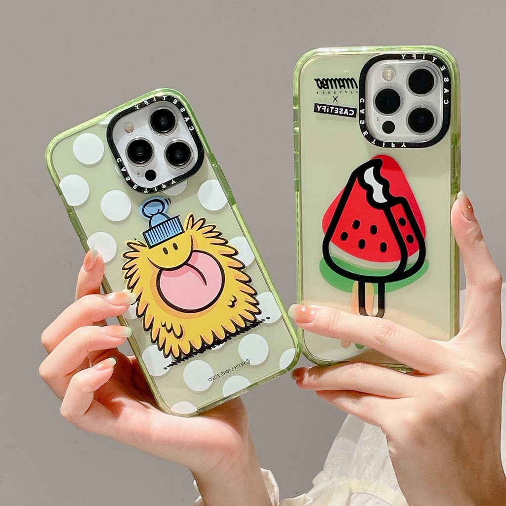 Ốp Điện Thoại Acrylic Cứng Trang Trí Kim Tuyến Hình Kem / Quái Vật Cho iPhone 15 14 13 12 11 Pro Max Plus