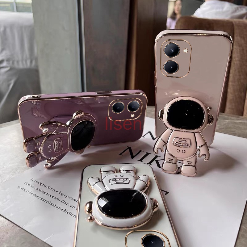 Ốp lưng Realme C33 Ốp Điện Thoại Có Giá Đỡ Hình Phi Hành Gia Cho Realme 10 / 10 Pro 5G / C55 / C35 / C30 / C30S / C21Y / C25Y / Realme 10 Pro Plus 5G YHY