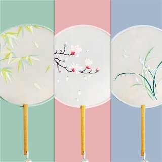 Bộ dụng cụ tự thêu quạt làm tay hình hoa anh đào cho người mới bắt đầu