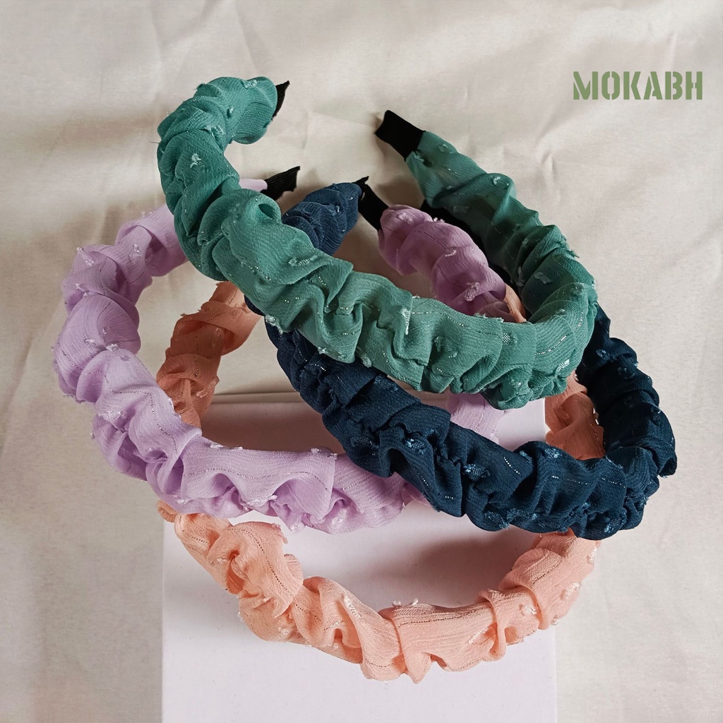 Băng Đô Cài Tóc Màu Trơn Viền Mềm Mại Chống Va Chạm Đa Năng