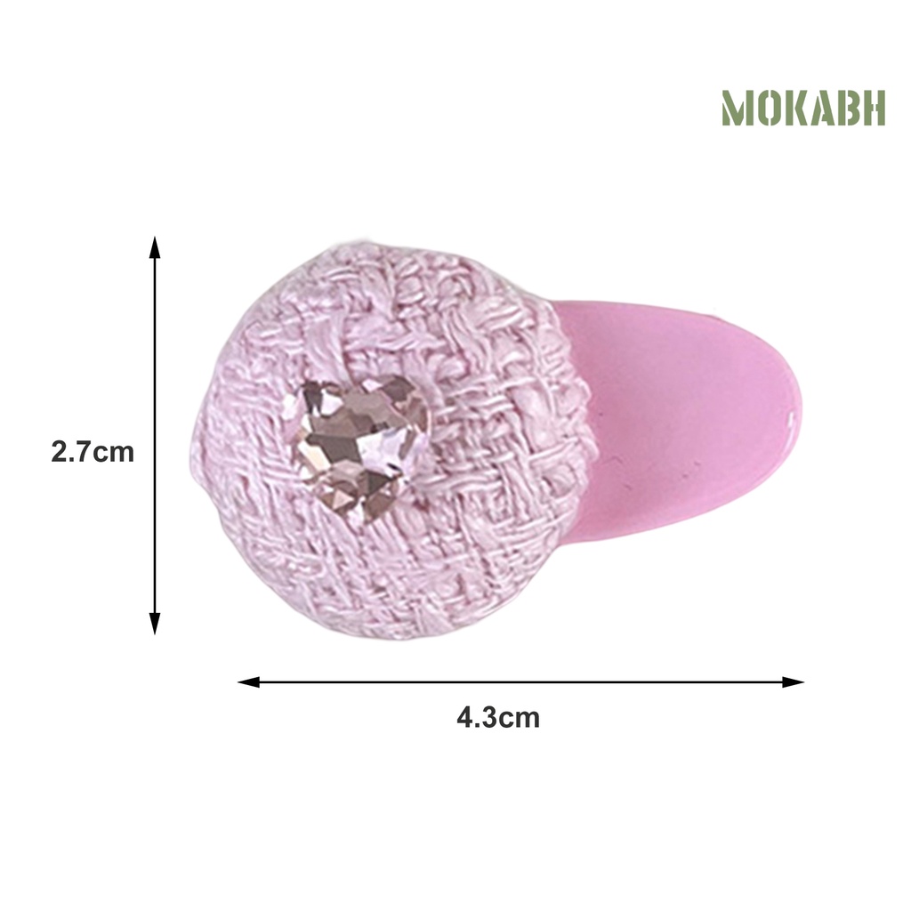 Kẹp Tóc Hình Trái Tim Đính Đá Chống Trượt Trọng Lượng Nhẹ Màu Sắc Ngọt Ngào