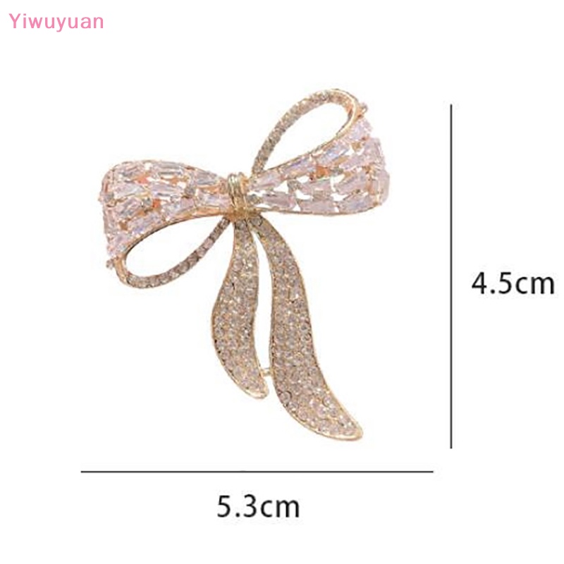 Ghim Cài Áo Hình Nơ Đính Đá Chống Ánh Sáng Thời Trang Mới