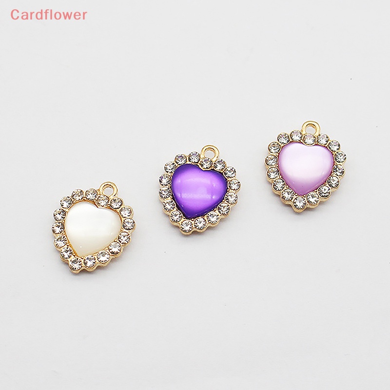 Phụ Kiện Trang Sức Treo Tường Hình Trái Tim Đính Đá 18MM Phong Cách Hàn Quốc Mới