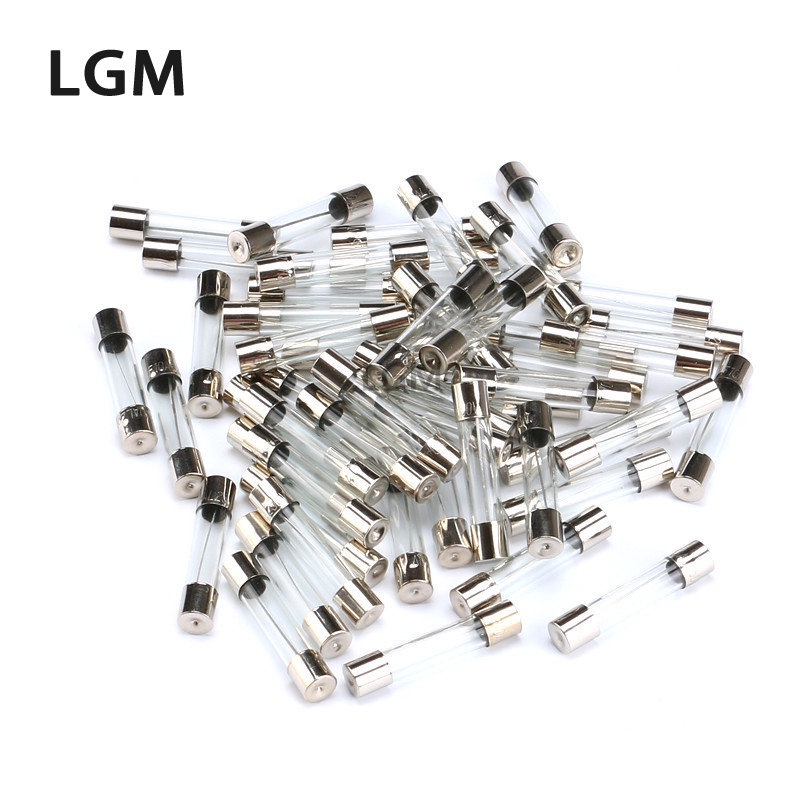 Set 100 Cầu Chì Thủy Tinh 5 * 20MM 5 * 20 6 * 30 250V 0.5 / 1 / 2 / 3 / A / 5A / 6A / 7 / 8A / 10A / 15A