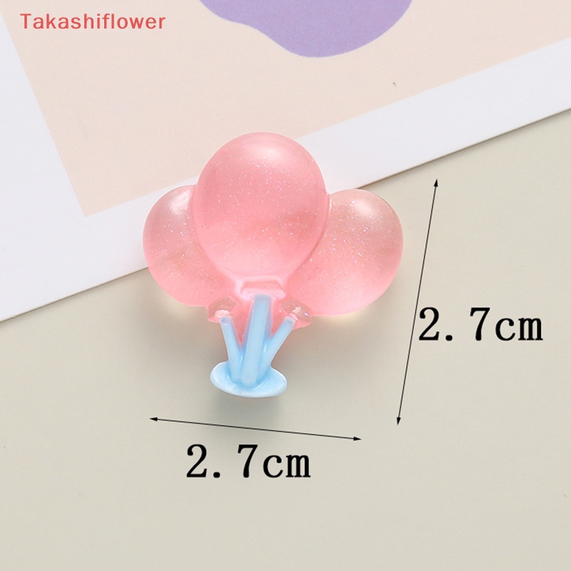 Set 10 Bong Bóng Trong Suốt Bằng Nhựa Phát Sáng Trang Trí Đồ Trang Sức Thủ Công DIY