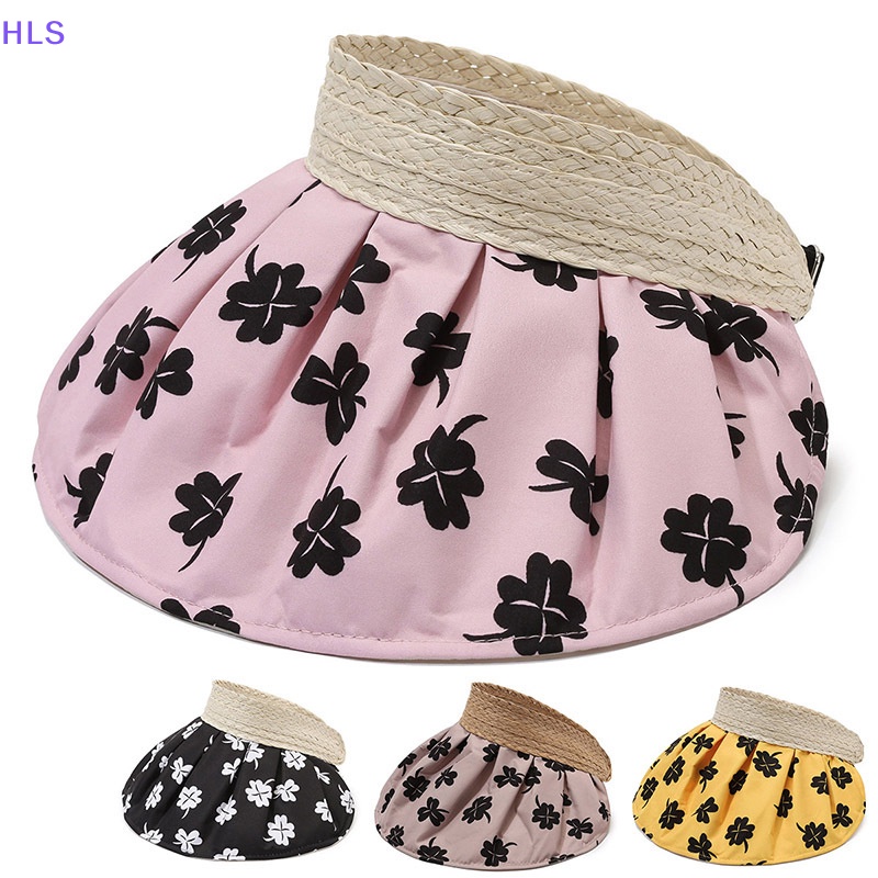 [HLS] Mũ Đi Biển Hở Chóp Có Thể Điều Chỉnh Vành Rộng Hình Cỏ Bốn Lá Hợp Thời Trang Mùa Hè Cho Nữ