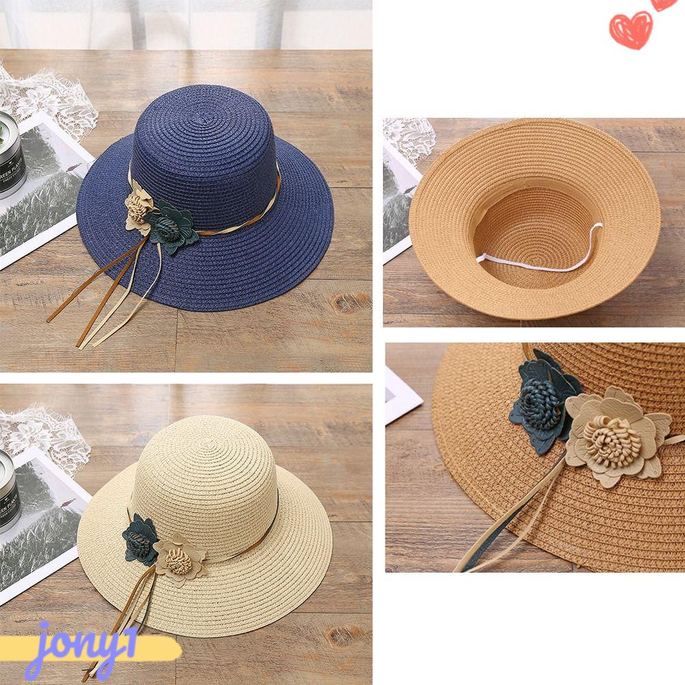 Mũ Cói Vành Nhỏ Đính Hoa Xinh Xắn Chống Nắng Cho Nữ