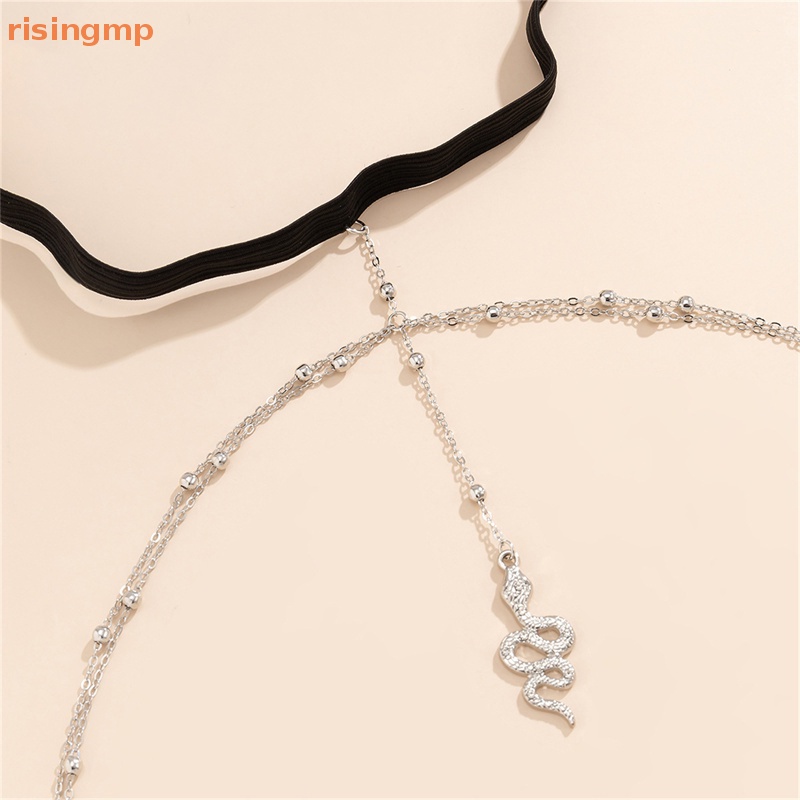 [risingmp] Dây Chuyền Cơ Thể Dạng Xích Rắn Co Giãn Nhiều Lớp Phong Cách Bohemia Thời Trang Quyến Rũ Cho Nữ