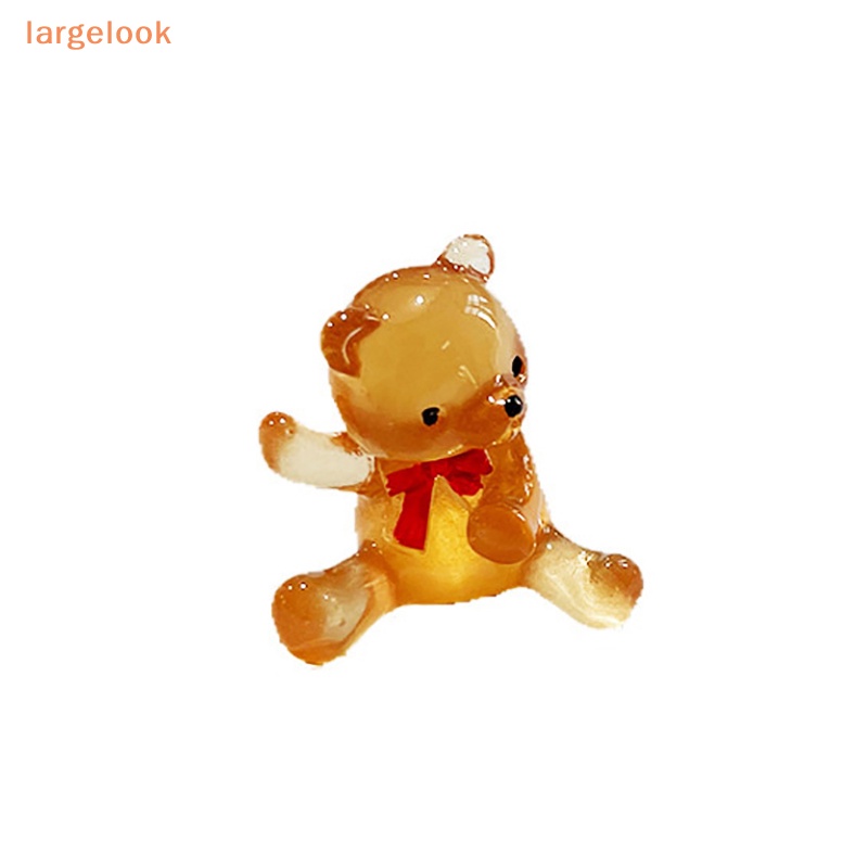 Bộ 2 Kẹp Tóc Hình Gấu Dạ Quang Bằng Nhựa Resin DIY