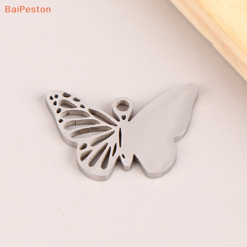 Dây Chuyền Mặt Hình Bướm Rỗng Đơn Giản Bằng Thép Không Gỉ