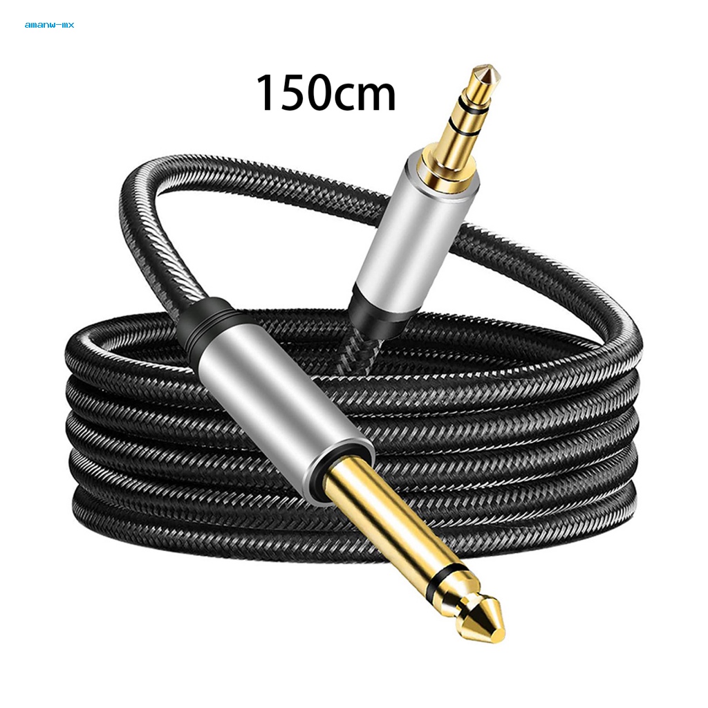 Dây Cáp Âm Thanh Truyền Tải Âm Thanh 35mm Trs Sang 65mm Ts Độ Trung Thực Cao Chống Ăn Mòn Cho Studio Guitar Amps Và Kênh 6ft