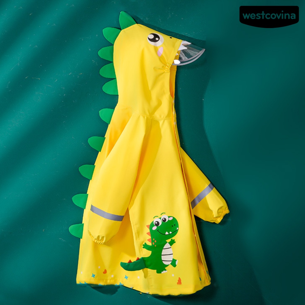 [COD]☁Áo Mưa Nhẹ In Họa Tiết Động Vật Hoạt Hình Chống Nước Có Mũ Trùm Cho Bé Mẫu Giáo