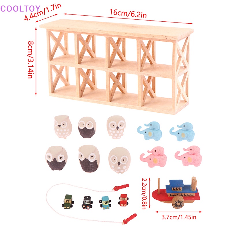 1 Bộ Giá Đỡ Trưng Bày Mô Hình Chim Cú / Voi / Chim Cú Trang Trí Nội Thất Nhà Búp Bê 1: 12