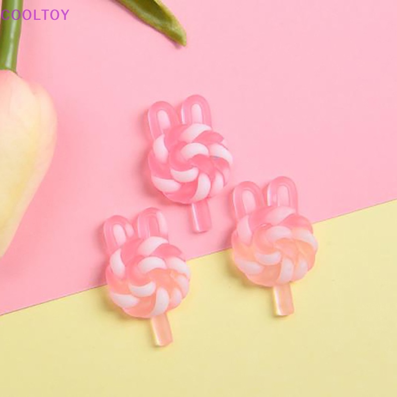 Set 10 Kẹo Mút Nhựa Phát Quang DIY Màu Sắc Ngẫu Nhiên Cho Nhà Búp Bê