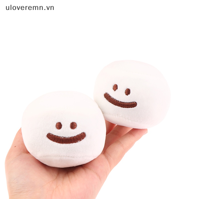 Uloveremn Móc Khóa Búp Bê Marshmallow Nhồi Bông Trắng Dễ Thương