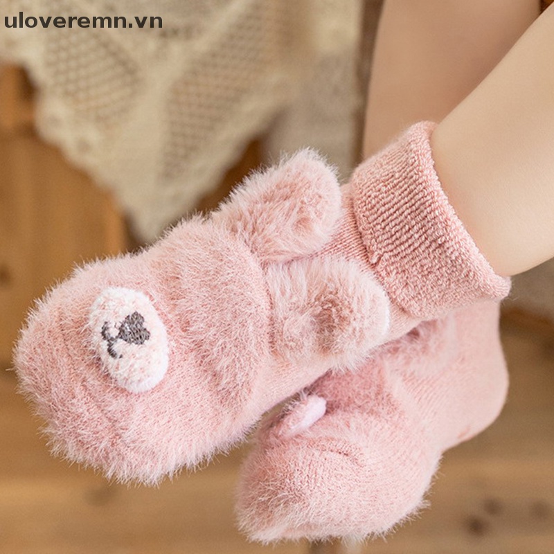 1 Đôi Tất Chống Trượt In Hình Hoạt Hình Xinh Xắn Cho Bé